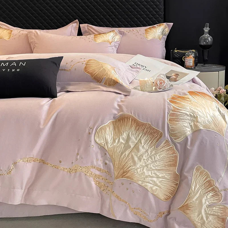 Gold Ginkgo Cotton Bedding