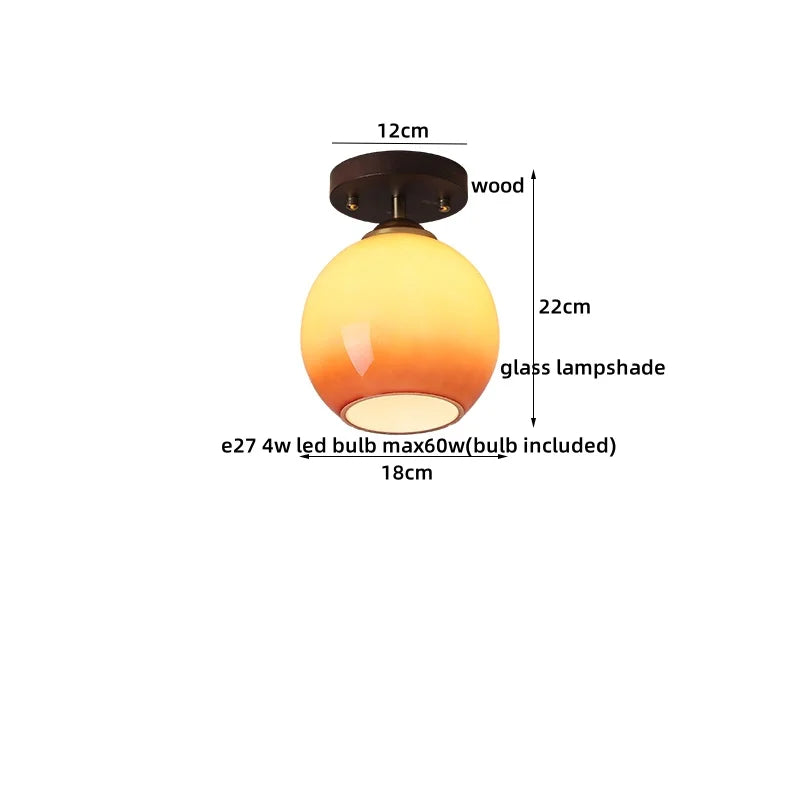 Decorbites™ LED-Deckenleuchte im japanischen Stil aus Glas für moderne Wohnzimmerbeleuchtung