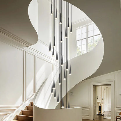 DecorBites™ Crystal LED Staircase Chandelier: Luxury Long Stair Lighting Fixture