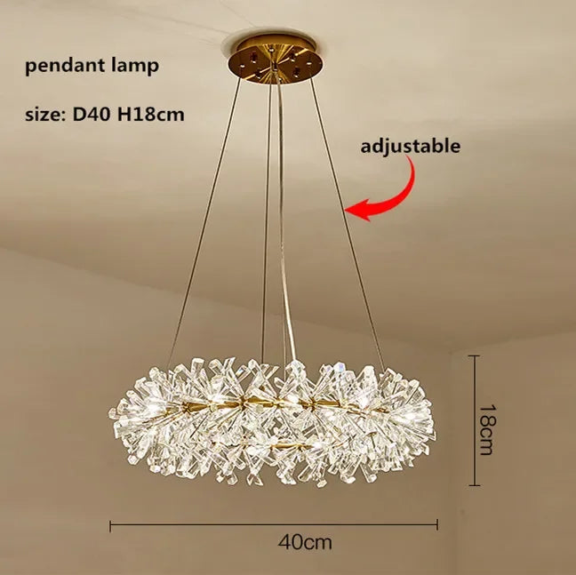 Decorbites™ Kristallblumen-Kronleuchter: Moderne nordische Luxus-LED-Deckenleuchte für das Wohnzimmer