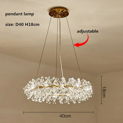 Decorbites™ Kristallblumen-Kronleuchter: Moderne nordische Luxus-LED-Deckenleuchte für das Wohnzimmer