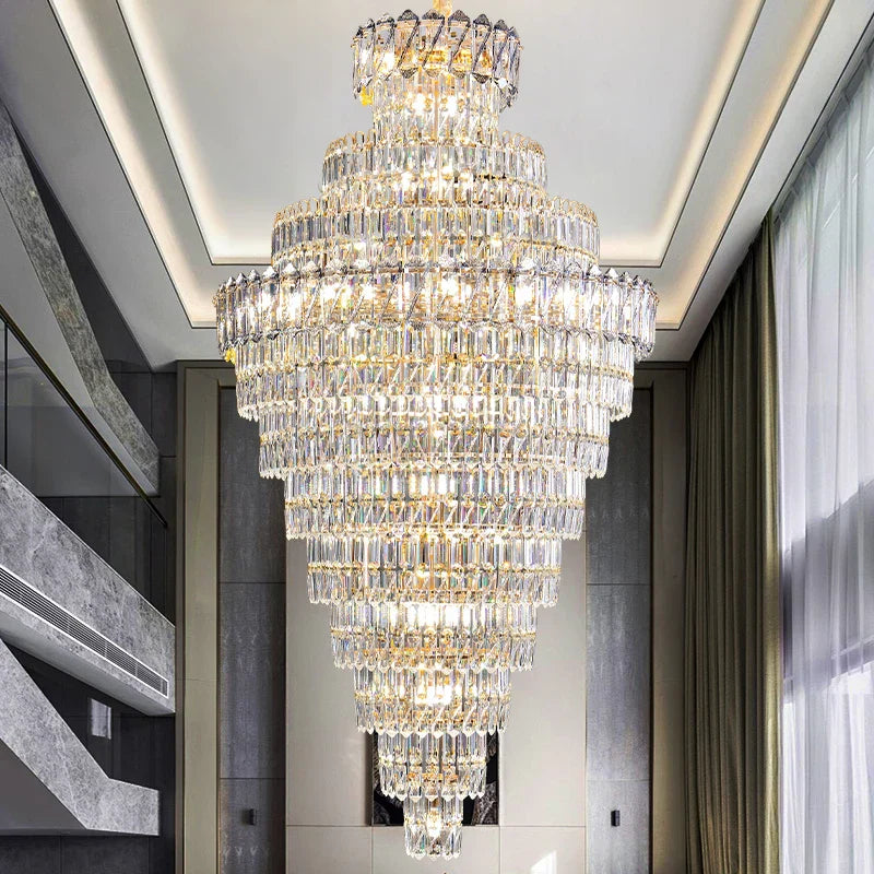 Decorbites™ Kristall-Leuchter: Penthouse-Lichtluxus für Villa-Wohnzimmer, rotierende Treppenhaus-Atmosphäre