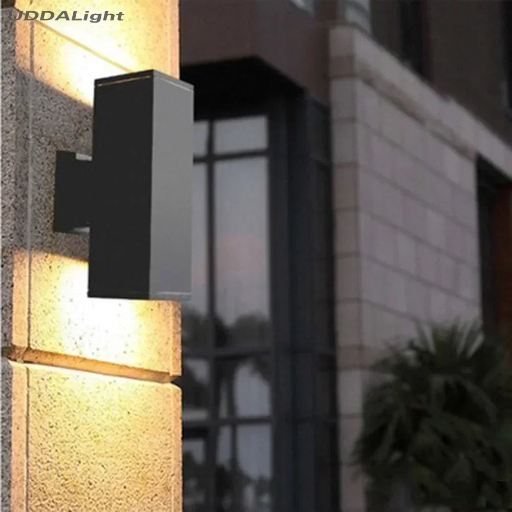 DecorBites™ GU10 COB 10w Waterproof Up Down Outdoor Wall Lamp - Square Lighting