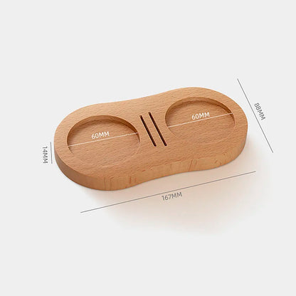 Decorbites™ Espressotamper & Tampierstation | Holzbasis | 51/53/54/58 mm | Espressozubehör