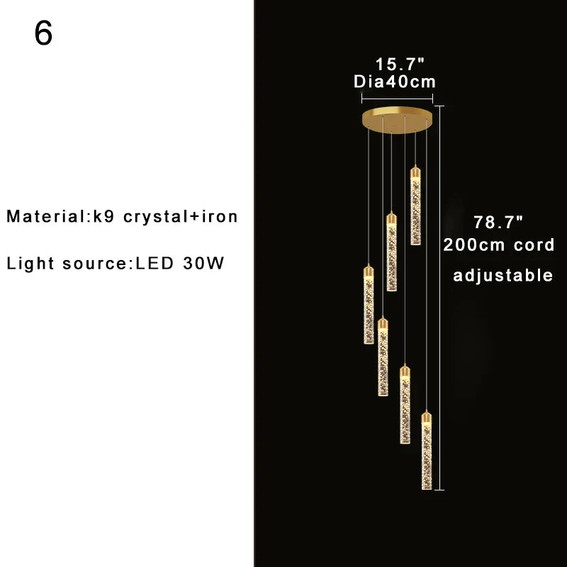 DecorBites™ High-ceiling Room Pendant Lights Adjustable Luxury Fixture