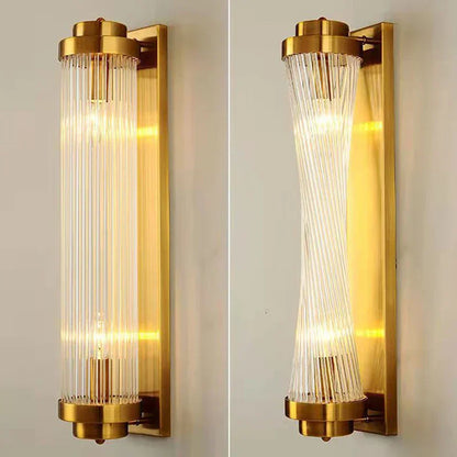 DecorBites™ Crystal Wall Sconce: Copper LED Bedroom Lighting for TV Background, Dining Room