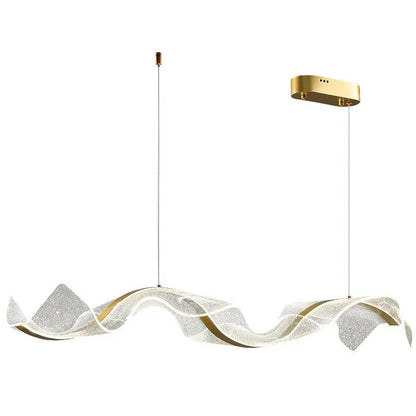 DecorBites™ LED Acrylic Chandelier Dining Room Light Fixtures Adjustable Kitchen Hanging Lamp