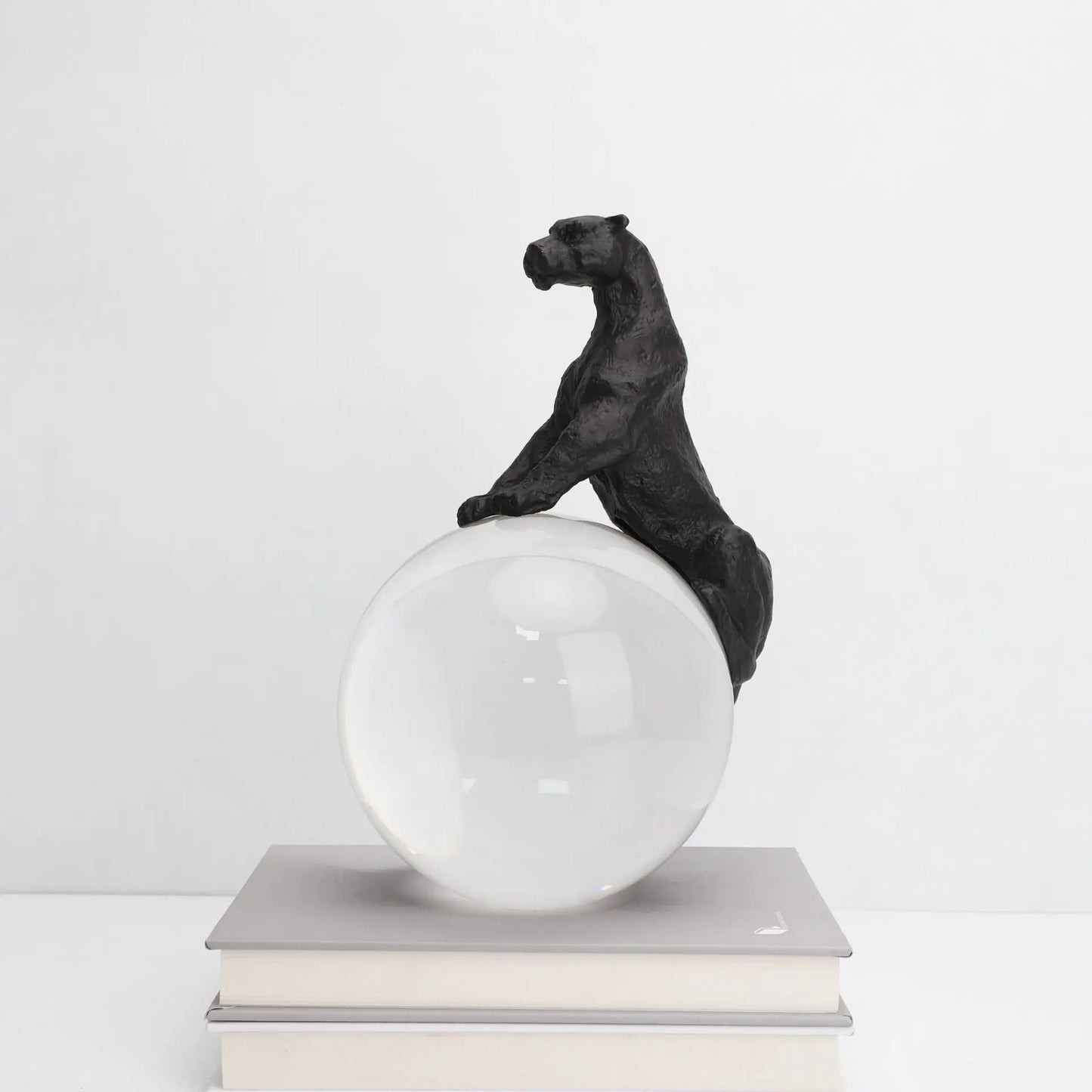 DecorBites™ Crystal Ball Metal Animal Sculptures Home Decor Figurines