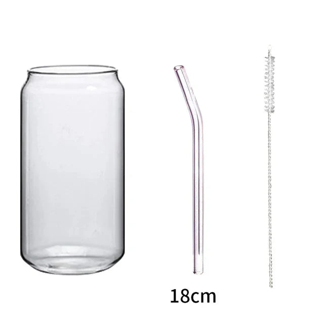 Decorbites™ Glas-Trinkbecher mit Bambusdeckel – Hochwertiges Borosilikatglas-Tee-, Saft- und Kaffeetasse
