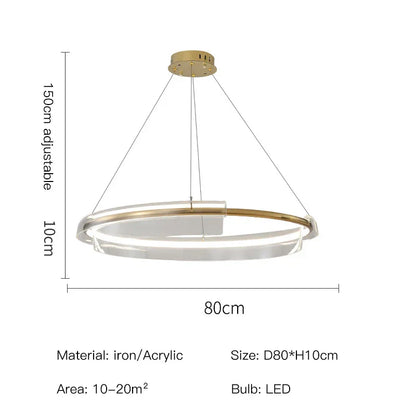 Decorbites™ Goldring-Leuchter LED-Hängeleuchte Moderne Hängelampe für die Heimdekoration