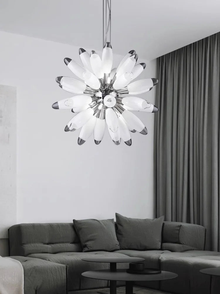 Decorbites™ LED Große Globus-Kronleuchter mit Glaslampenschirmen – Chrom- oder Goldbeschläge