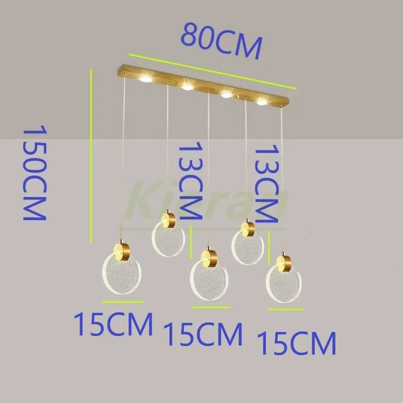 Decorbites™ Kristall-LED-Kronleuchter: Moderne 5-Kopf-Highlight für Schlafzimmer-, Bar- und Arbeitszimmerdekoration