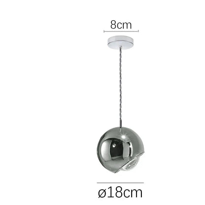 DecorBites™ Gold Chrome Ball Pendant LED Light for Kitchen, Bedroom, Dining Room
