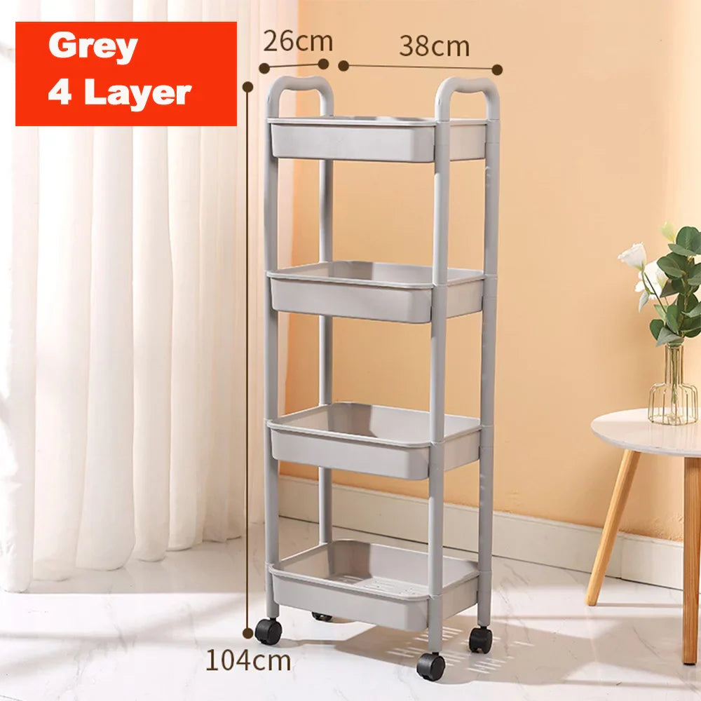 Decorbites™ Küchen-Wandwagen Rollierender Utility-Organizer-Regal-Trolley-Wagen