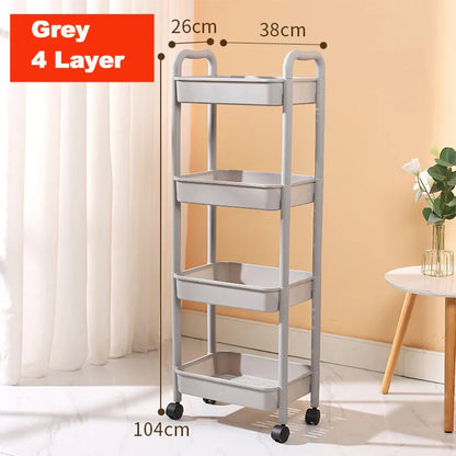 Decorbites™ Küchen-Wandwagen Rollierender Utility-Organizer-Regal-Trolley-Wagen