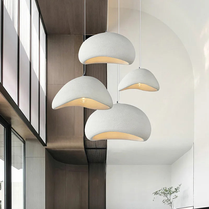 DecorBites™ Creamy Style Wabi Sabi Chandelier Stairs Nordic Led Pendant Lights
