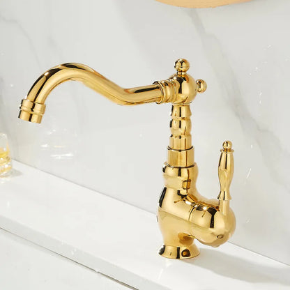 Decorbites™ Gold Beckenarmatur Einhebel-Waschbeckenmischer Heiß-Kalt-Mischbatterie