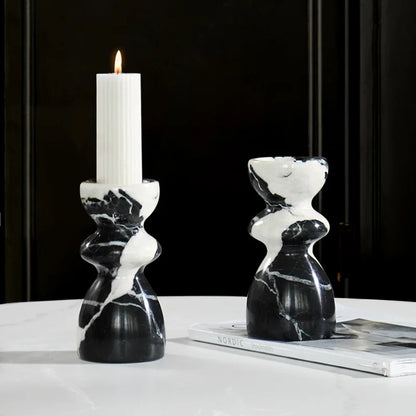 Decorbites™ Große Antiquitäten-Marmor-Leuchterhalter: Modernes französisches Kamin-Esszimmertisch-Mittelteil