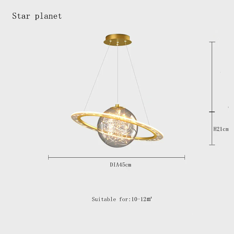 Decorbites™ LED-Acrylic-Planet-Hängeleuchte: Sternleuchter für Kinderzimmer, Wohnzimmer und Schlafzimmer