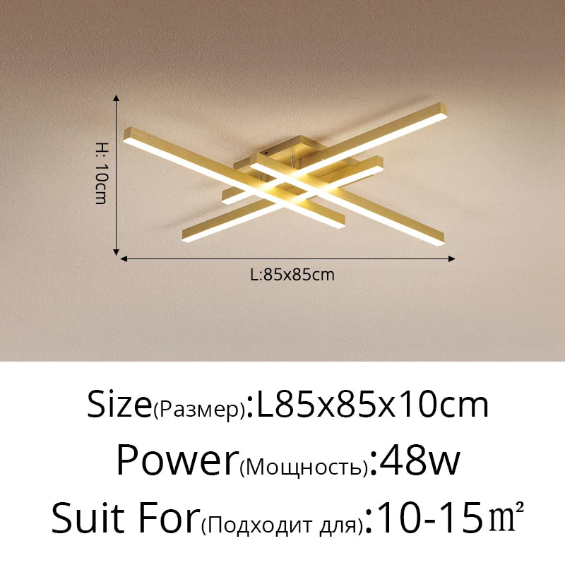 Decorbites™ Gold Schwarz Acryl LED Kronleuchter: Elegante Innenbeleuchtung für Schlafzimmer, Esszimmer, Wohnzimmer