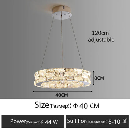 Decorbites™ Golden Crystal Ring Kronleuchter: Luxuriöse Glanz-Deckenbeleuchtung für modernes Wohnzimmer