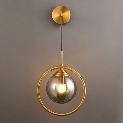 Decorbites™ Glas-Kugeln-Wandleuchte Goldenes Nachttischlampen-Armatur für die Hausdekoration