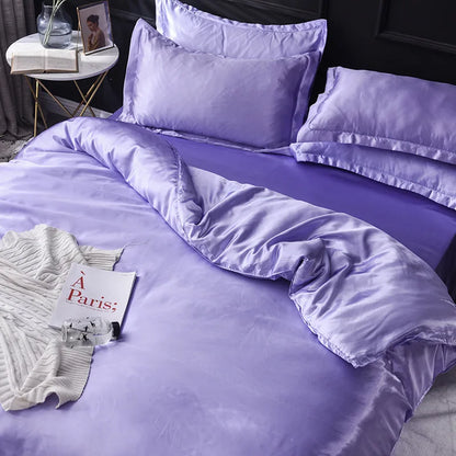 Decorbites™ Ice Rayon Satin Bettwäsche-Set: Kühlend, weich, sommerlicher Komfort für Einzel- bis Doppelbett