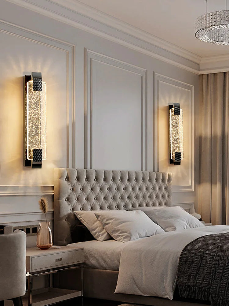 Decorbites™ Kristall-Wandleuchte für Wohnzimmer-TV-Hintergrund, Lichtluxus-Schlafzimmer-Nachttisch, Villa-Treppe