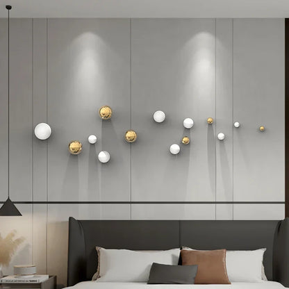 Decorbites™ Golden Edelstahl Geometrische Wanddekoration Kunst