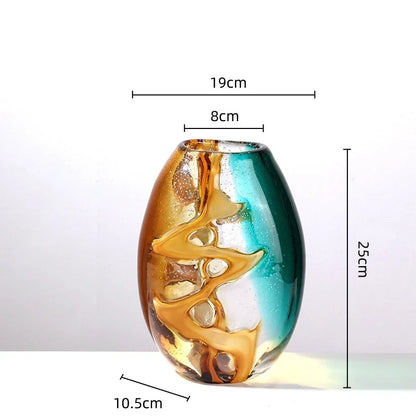 DecorBites™ Abstract Ripple Glass Vase - Home Decor Hydroponic Flower Vase