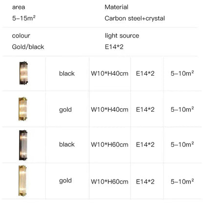 DecorBites™ Crystal LED Wall Lamp Modern Indoor Lighting for Bedroom Living Room Corridor Entryway