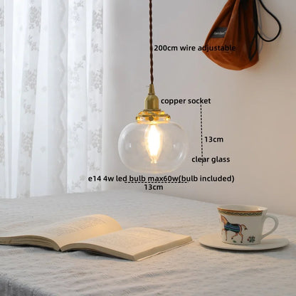 Decorbites™ Klar-Glas-LED-Kupfer-Hängelampe für moderne Heimdekoration.