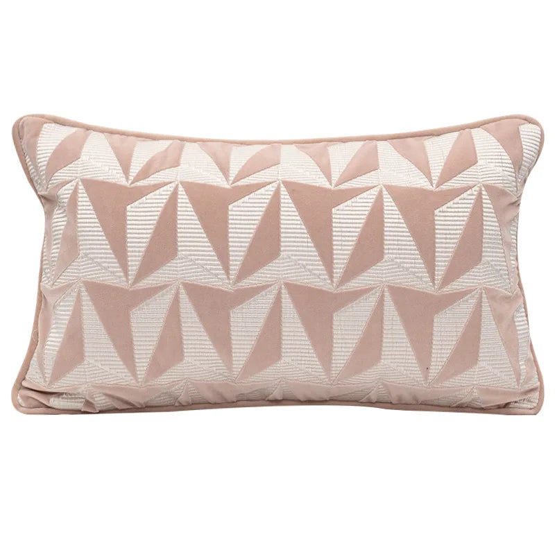 Navy Velvet Embroidered Cushion