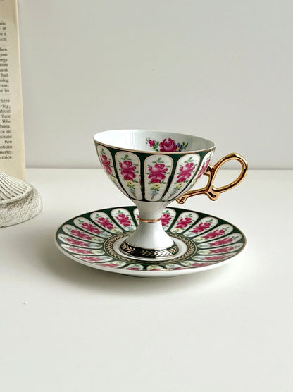 Decorbites™ Court Style Latte- & Cappuccino-Tassen-Set mit Untertasse, Teetassen-Set