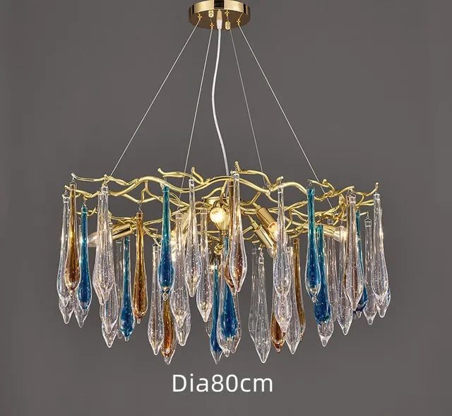 Decorbites™ Kristall-Wassertropfen-LED-Kronleuchter: Modernes Luxus-Zweigen-Design für Wohn- und Esszimmer