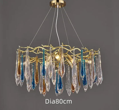 Decorbites™ Kristall-Wassertropfen-LED-Kronleuchter: Modernes Luxus-Zweigen-Design für Wohn- und Esszimmer