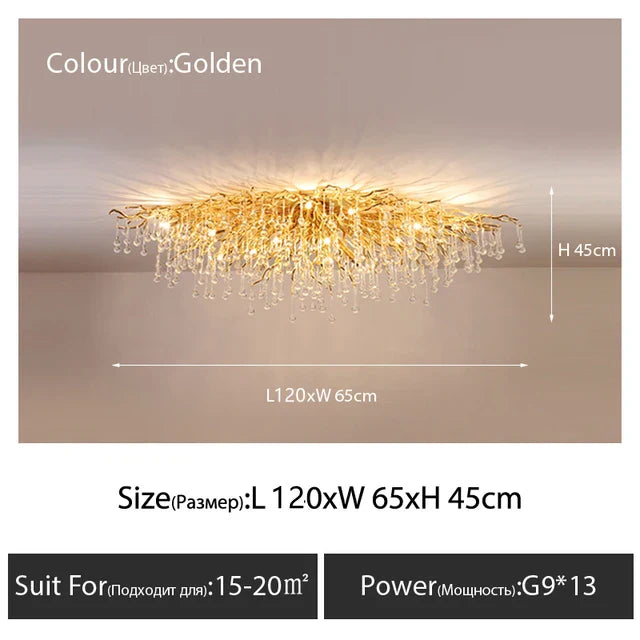 DecorBites™ Crystal Ceiling Chandelier - Luxury Lighting for Modern Spaces
