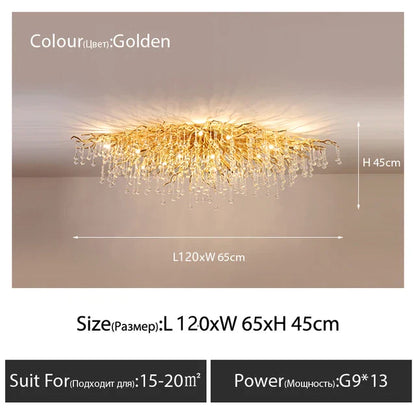 DecorBites™ Crystal Ceiling Chandelier - Luxury Lighting for Modern Spaces