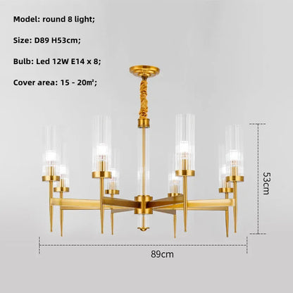 Decorbites™ Gold Metall Glas LED Anhängerleuchten Kette Hängelampe