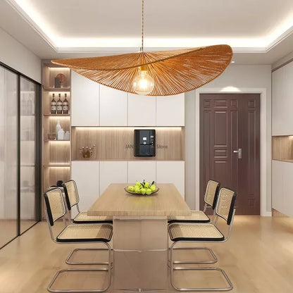 Decorbites™ Hanfseil-Strohhut-Pendantleuchten LED-Dekorationsbeleuchtung für Wohnzimmer und Restaurant