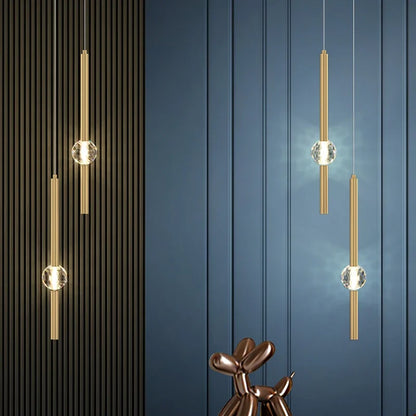 DecorBites™ Crystal LED Chandelier for Nordic Bedroom, Living Room & TV Background Wall.