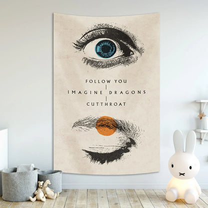 Decorbites™ Imagine Dragons Band-Poster Wandteppich Rock-Sänger Wandkunst Banner-Dekoration