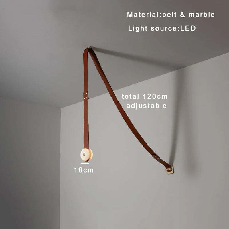 Decorbites™ Leder-Marmor-Hängeleuchte Luxuriöses dimmbares Armatur Einfache Installation Schlafzimmer Wohnzimmer Lampe