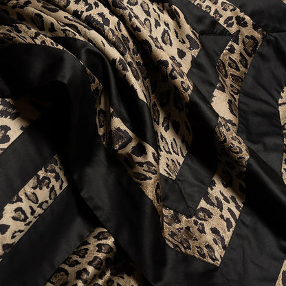 Decorbites™ Leopard-Muster Luxus-Bettwäsche-Set - Queen/King-Größe Daunenbettdeckebezug, Laken, Kissenbezüge
