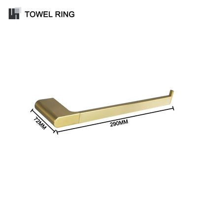 Decorbites™ Gold-Badaccessoires-Set: Handtuchstange, Toilettenpapierhalter, Handtuchhalter, Haken