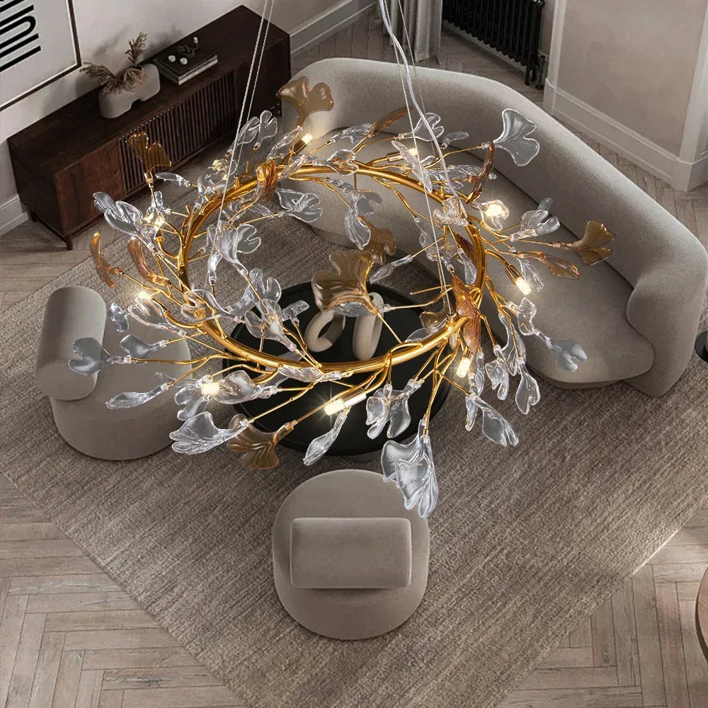 Decorbites™ Kristallblattzweig-Kronleuchter – Elegante Beleuchtungseinrichtung für Schlafzimmer, Wohnzimmer, Esszimmer