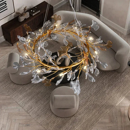 Decorbites™ Kristallblattzweig-Kronleuchter – Elegante Beleuchtungseinrichtung für Schlafzimmer, Wohnzimmer, Esszimmer