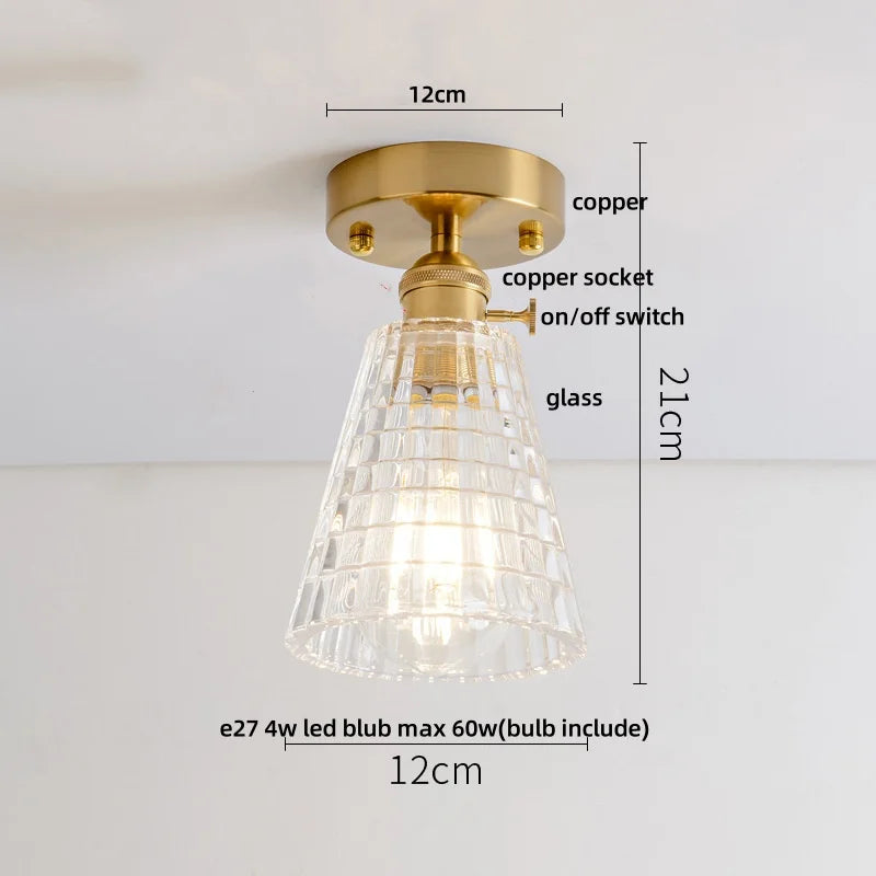 DecorBites™ Crystal Glass LED Ceiling Lamp Modern Luxury Interior Lighting Fixture