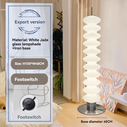 Decorbites™ Kürbisglas Stehlampe: Nordisches Design LED Nachttischlampe für Schlafzimmer und Wohnzimmer