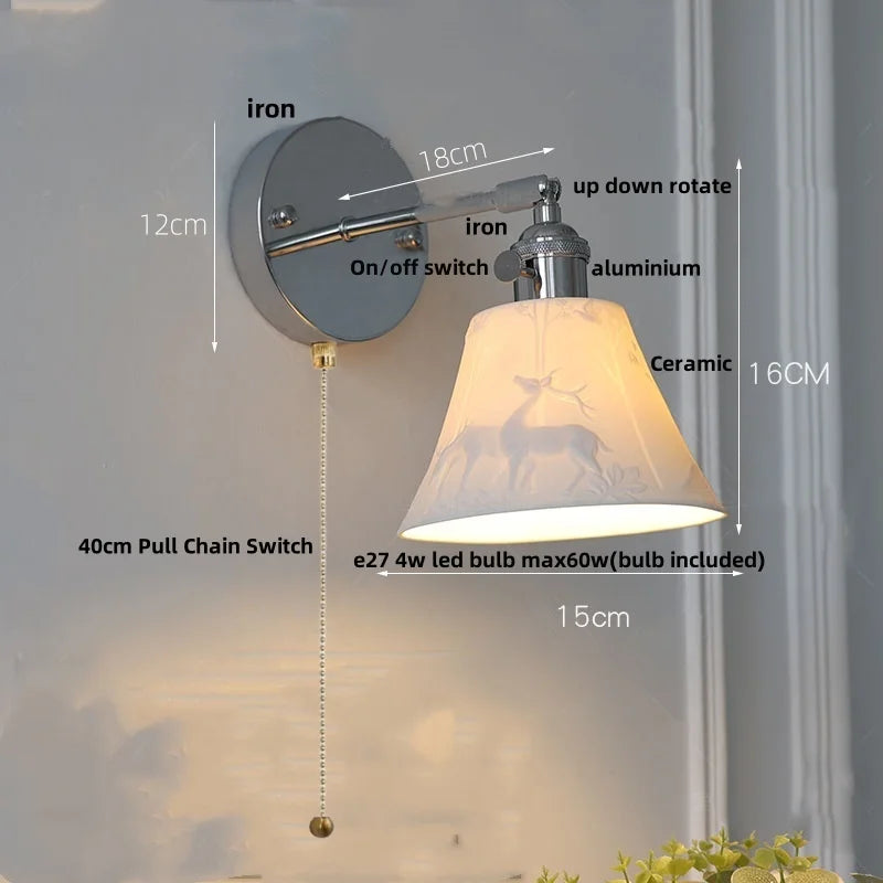 Decorbites™ Eisen-Keramik-LED-Wandleuchte Moderne Wohnzimmer-Wandleuchte Wandlampe